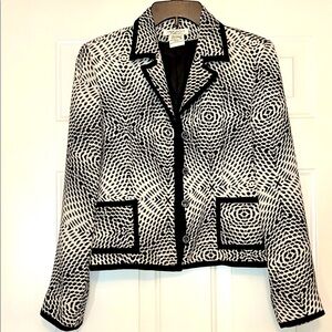 Roth LeCover California Black White Jacket/Blazer Sz 10 Faux Buttons Made USA